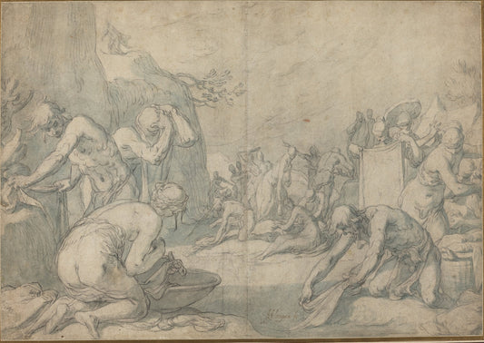 Ritual Washing of the Israelites by Abraham Bloemaert (Dutch, 1564 - 1651), 16X12"(A3)Poster Print