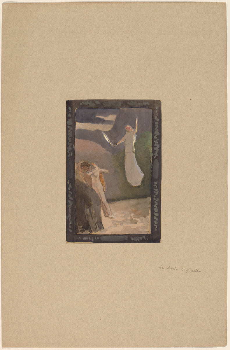 Study for a Panel by Charles Sprague Pearce (American, 1851 - 1914), 16X12"(A3)Poster Print