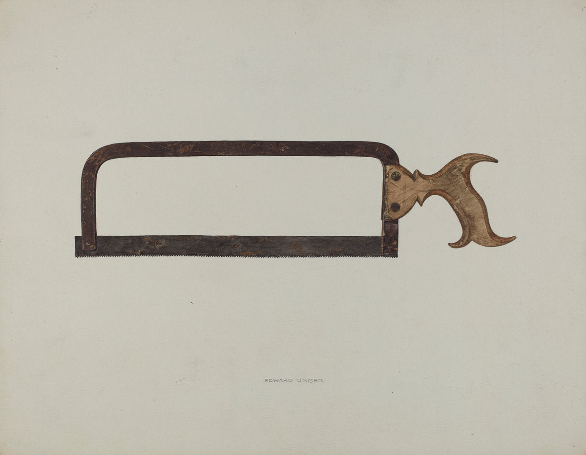 Saw by Edward Unger (American, active c. 1935), 16X12"(A3)Poster Print