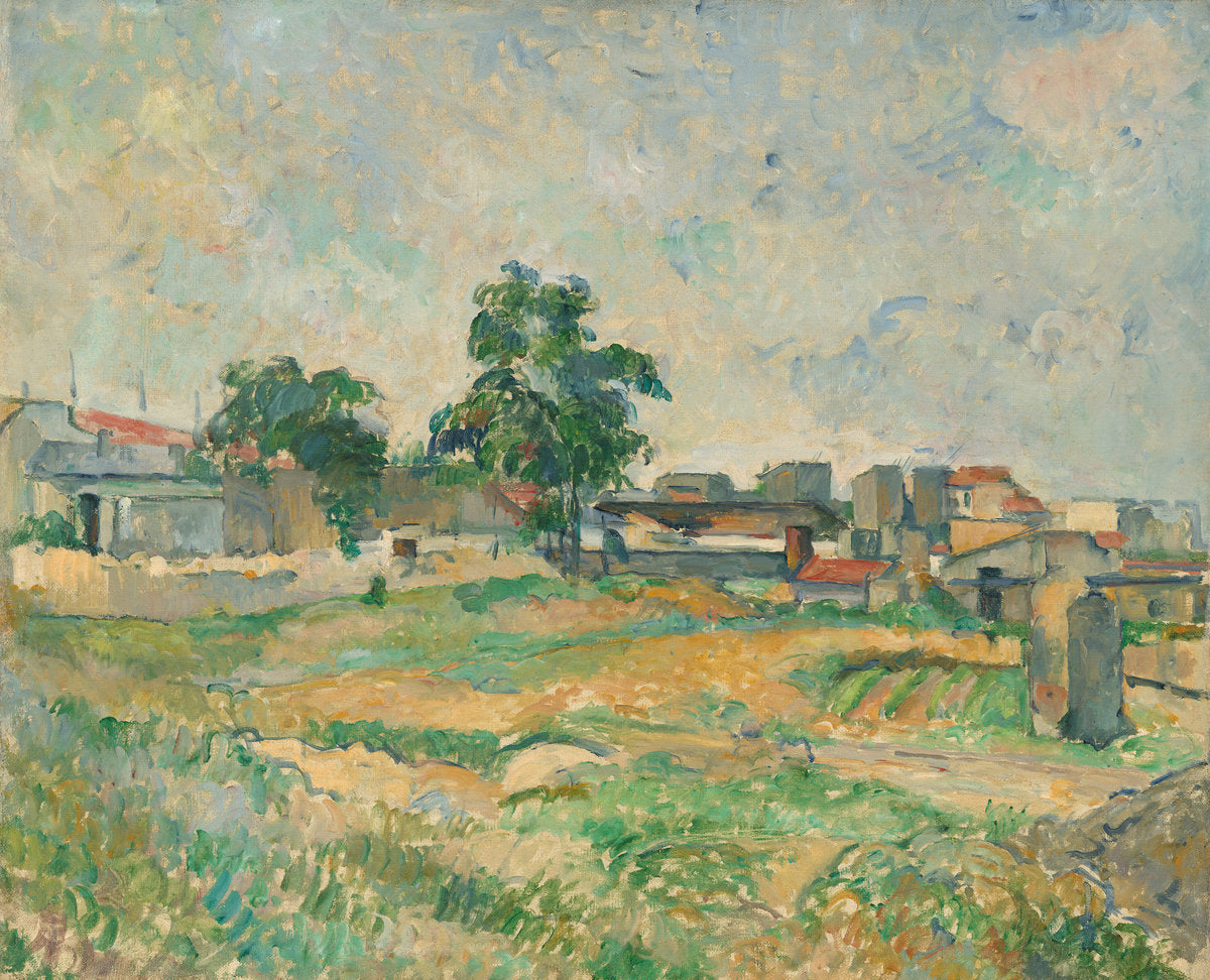 Landscape near Paris by Paul Cézanne (French, 1839 - 1906), 16X12"(A3)Poster Print