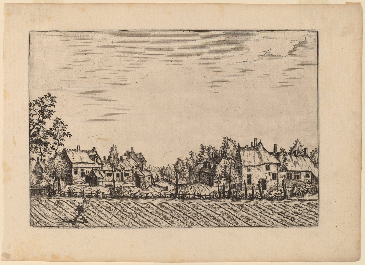 Farms by Johannes van Doetechum, the Elder and Lucas van Doetechum after Master of the Small Landscapes (Dutch, active 1554/1572; died before 1589), 16X12"(A3)Poster Print