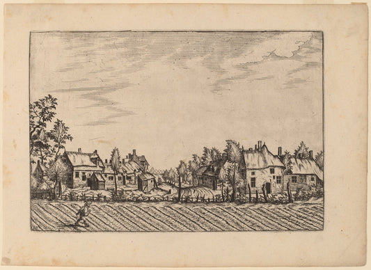 Farms by Johannes van Doetechum, the Elder and Lucas van Doetechum after Master of the Small Landscapes (Dutch, active 1554/1572; died before 1589), 16X12"(A3)Poster Print