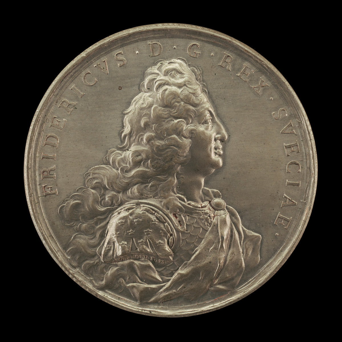 Frederick I, 1676-1751, King of Sweden 1720 [obverse] by Johann Karl Hedlinger (Swiss, 1691 - 1791), 16X12"(A3)Poster Print