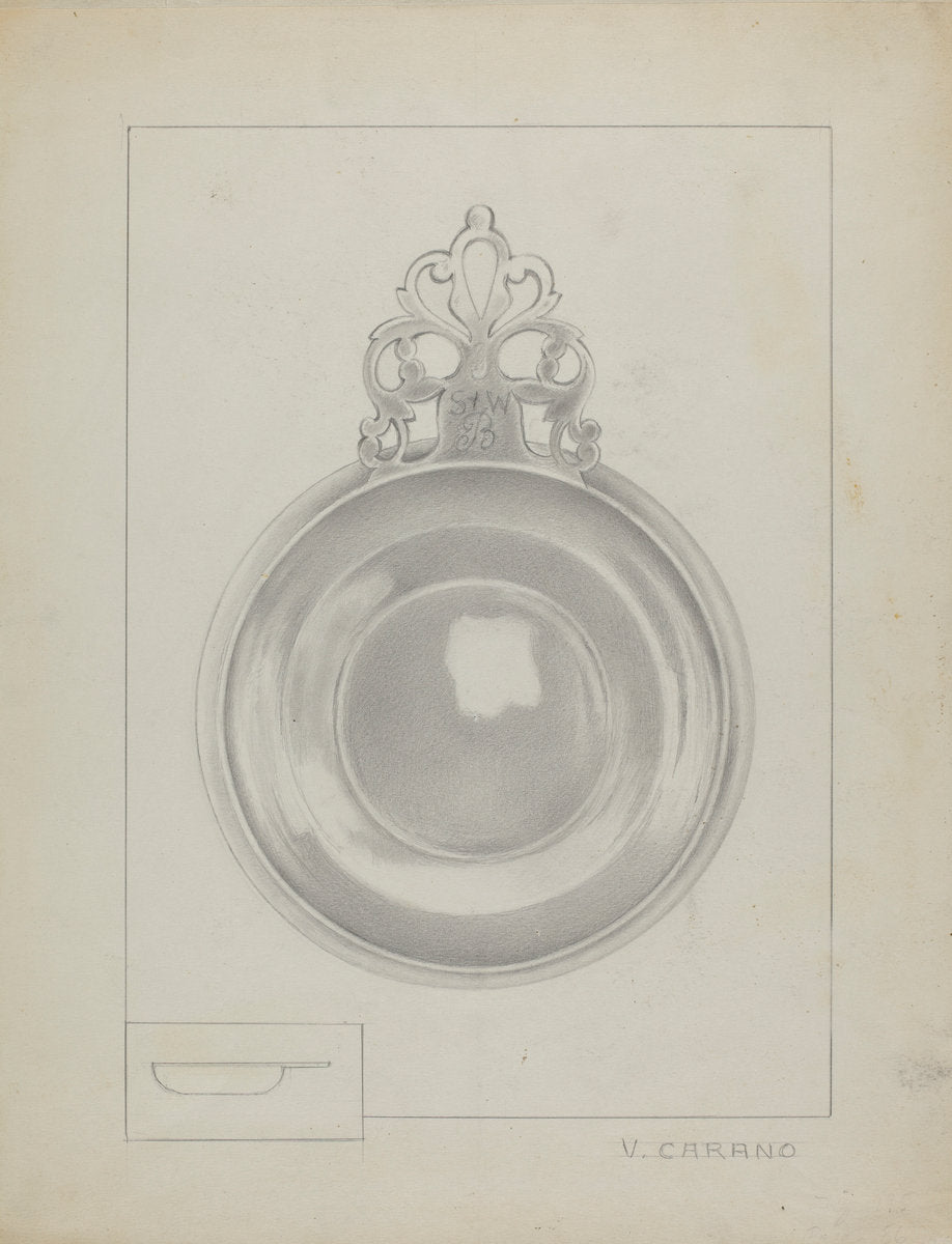 Silver Porringer by Vincent Carano (American, active c. 1935), 16X12"(A3)Poster Print