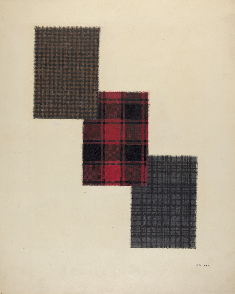 Zoar Cloth Samples by Jerry Guinta (American, active c. 1935), 16X12"(A3)Poster Print