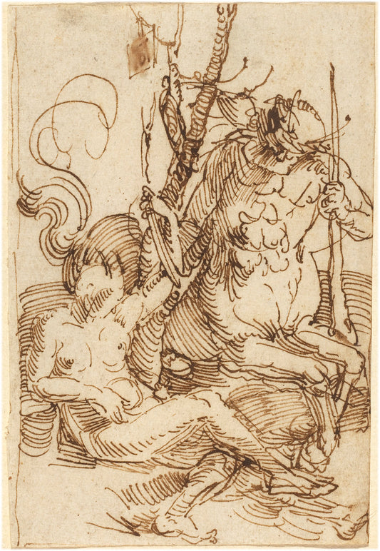 The Centaur Family by Albrecht Dürer (German, 1471 - 1528), 16X12"(A3)Poster Print
