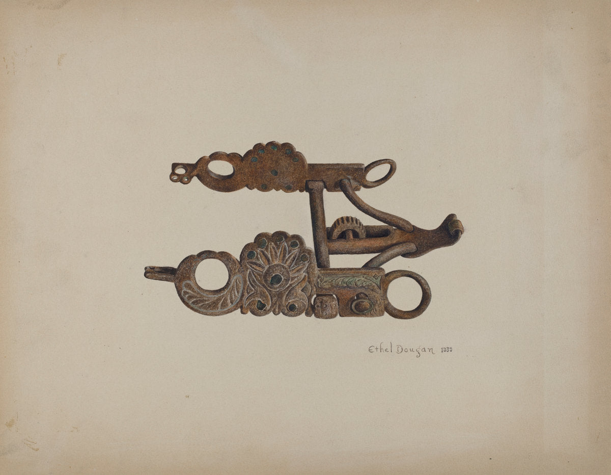 Iron Bit by Ethel Dougan (American, 1898 - 1976), 16X12"(A3)Poster Print