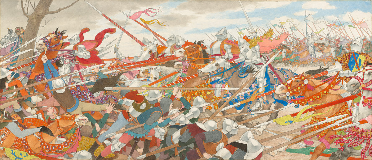 The Turmoil of Conflict (Joan of Arc series: IV) by Louis Maurice Boutet de Monvel (French, 1850 - 1913), 16X12"(A3)Poster Print