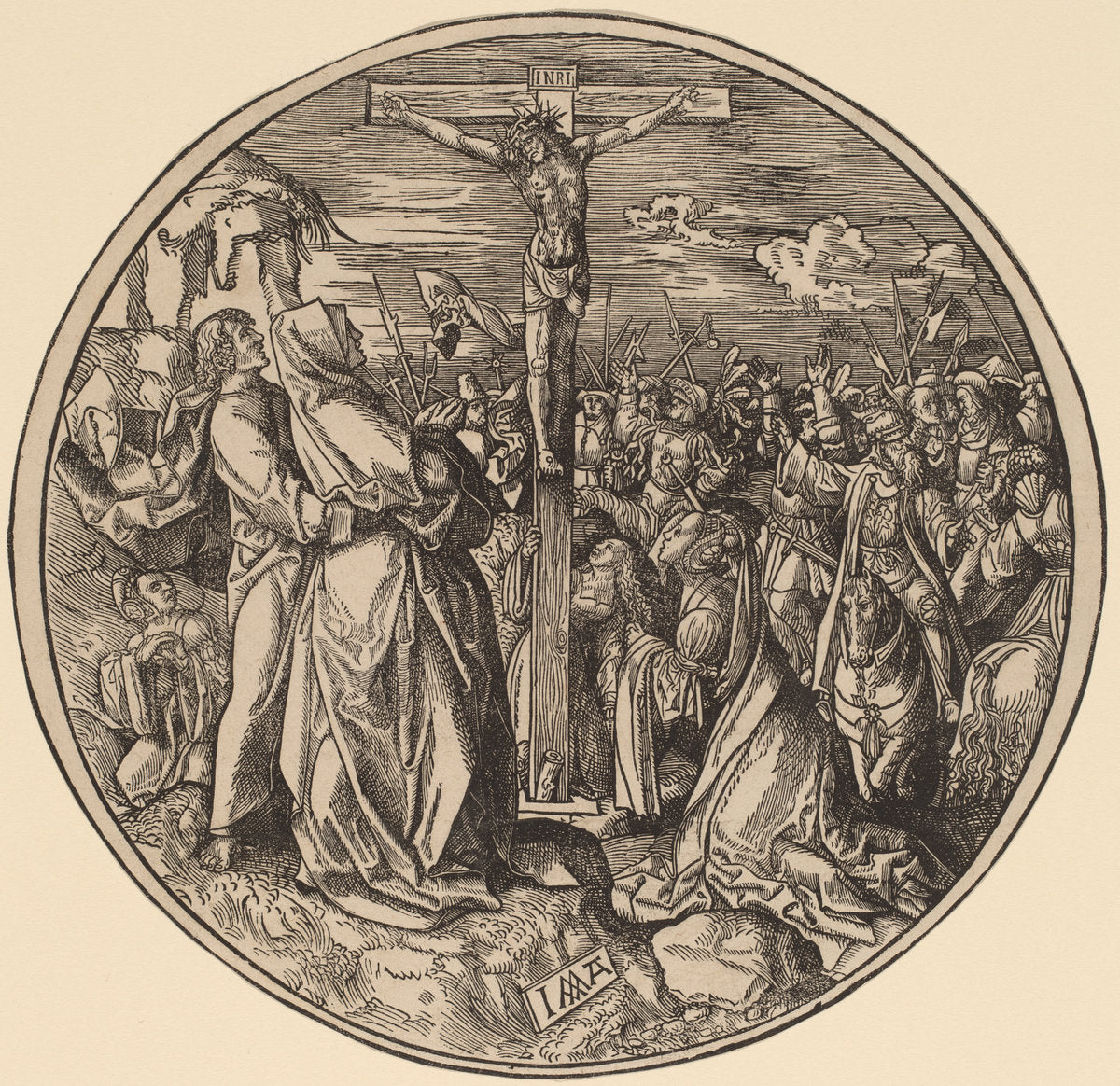 The Crucifixion by Jacob Cornelisz van Oostsanen (Netherlandish, 1470 or before - 1533), 16X12"(A3)Poster Print