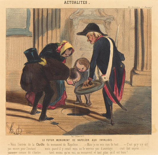 Le Futur monument de Napoléon aux Invalides by Honoré Daumier (French, 1808 - 1879), 16X12"(A3)Poster Print