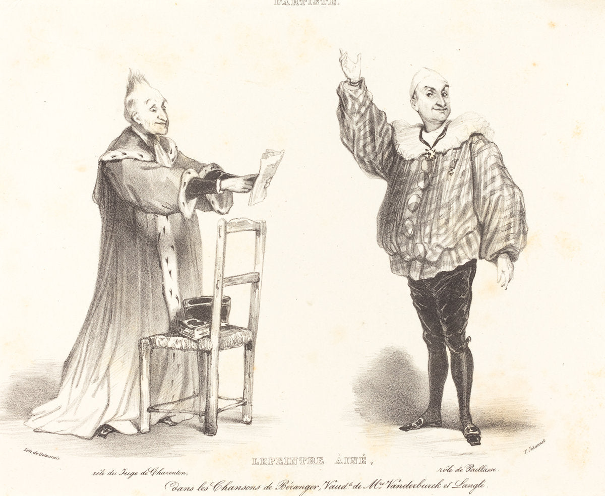 Lepeintre Ainé by Tony Johannot (French, 1803 - 1852), 16X12"(A3)Poster Print