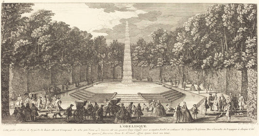L'Obelisque by Jean-Baptiste Rigaud (French, active 1752/1761), 16X12"(A3)Poster Print