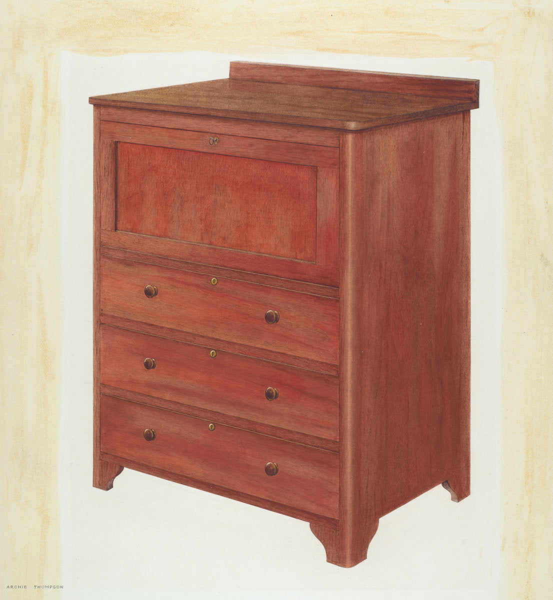 Bishop Hill Square Desk by Archie Thompson (American, active c. 1935), 16X12"(A3)Poster Print