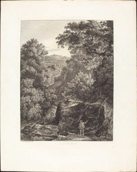 A Subiaco by Johann Christian Reinhart (German, 1761 - 1847), 16X12"(A3)Poster Print