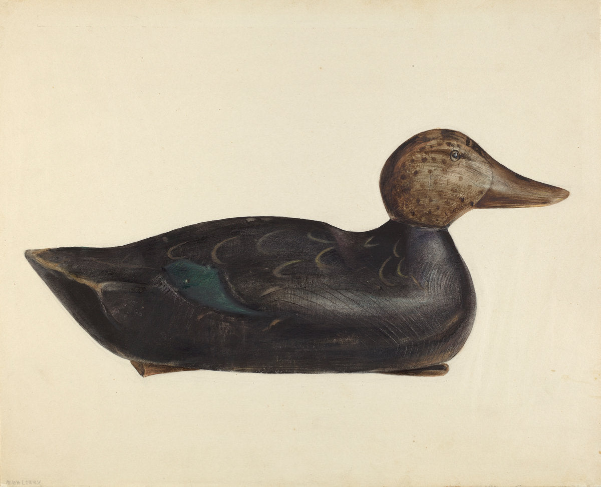 Decoy by Mina Lowry (American, 1894 - 1942), 16X12"(A3)Poster Print