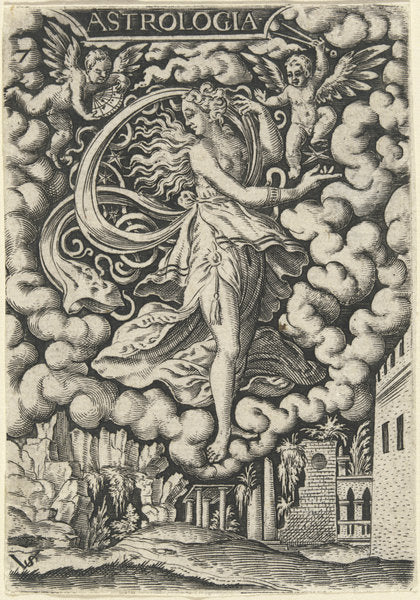 Astrologia (Astrology) by Virgil Solis (German, 1514 - 1562), 16X12"(A3)Poster Print