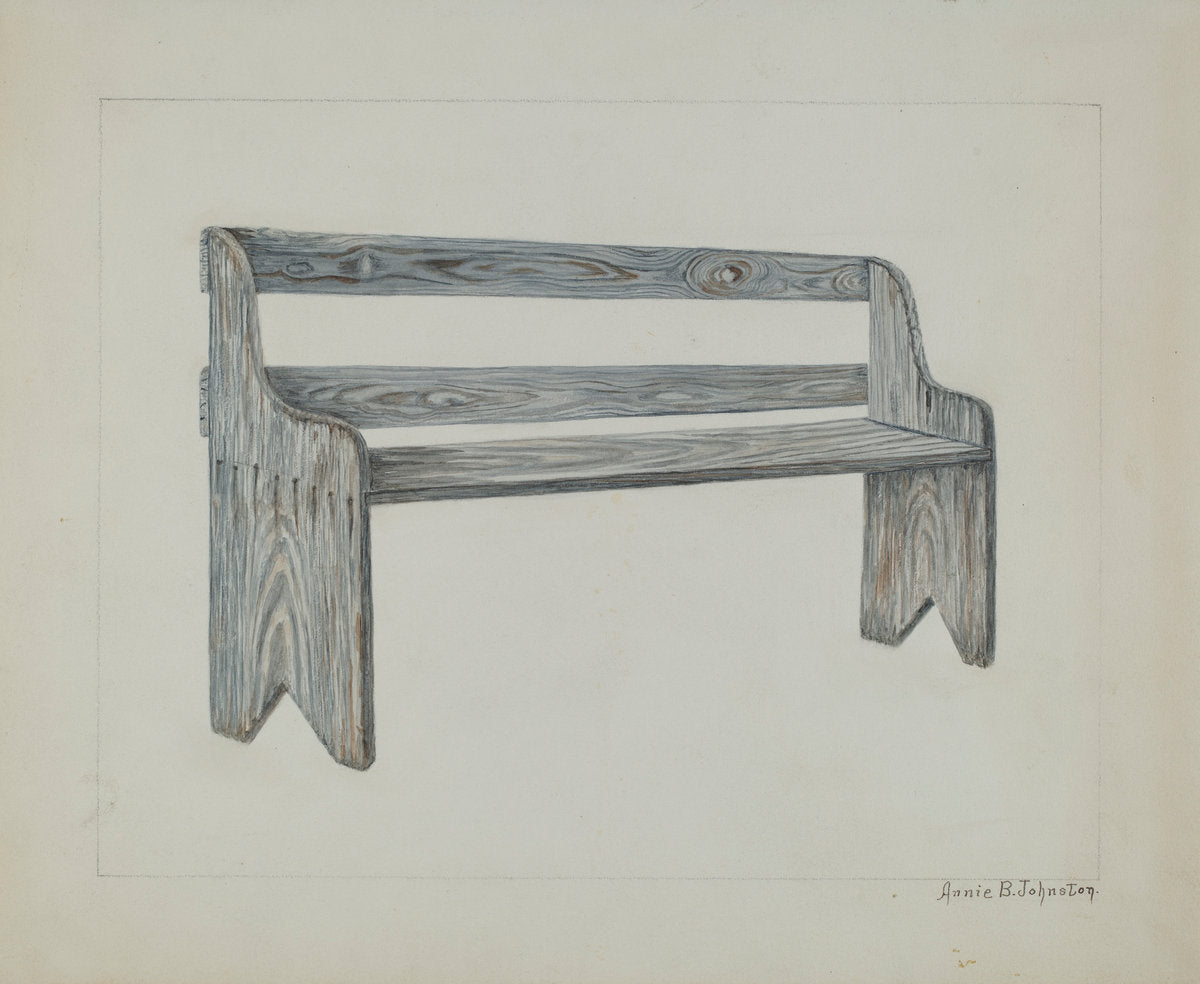 School Seat by Annie B. Johnston (American, active c. 1935), 16X12"(A3)Poster Print