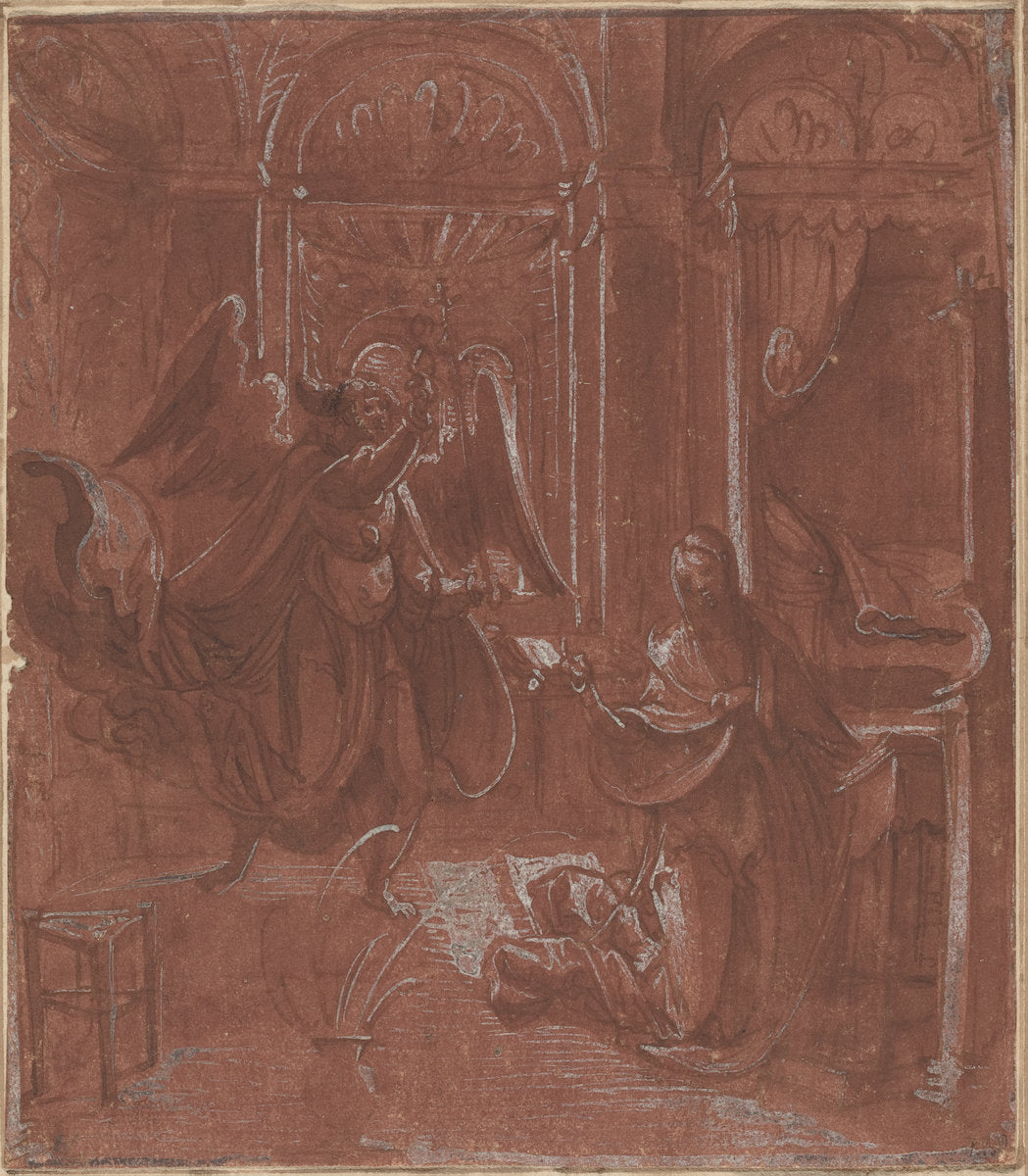 c. 1520 by German 16th Century (The Annunciation), 16X12"(A3)Poster Print