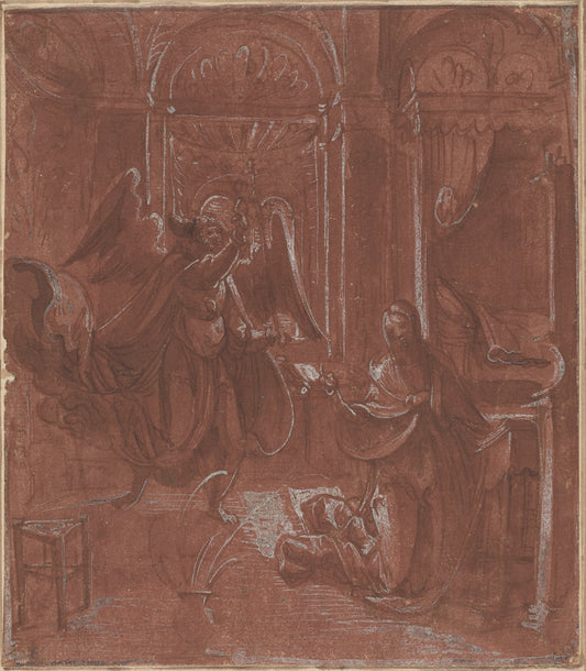 c. 1520 by German 16th Century (The Annunciation), 16X12"(A3)Poster Print
