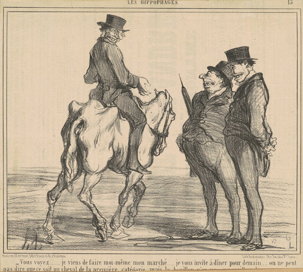 Vous voyez ... je viens de faire ... mon marché ... by Honoré Daumier (French, 1808 - 1879), 16X12"(A3)Poster Print