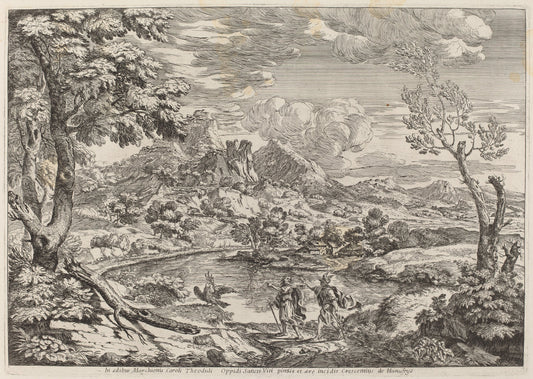 A Man Showing Mercury the Eagle of Jupiter by Crescenzio Onofri (Italian, probably 1632 - 1712 or after), 16X12"(A3)Poster Print