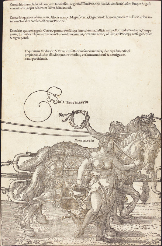 The Triumphal Chariot of Maximilian I (The Great Triumphal Car) [plate 3 of 8] by Albrecht Dürer (German, 1471 - 1528), 16X12"(A3)Poster Print