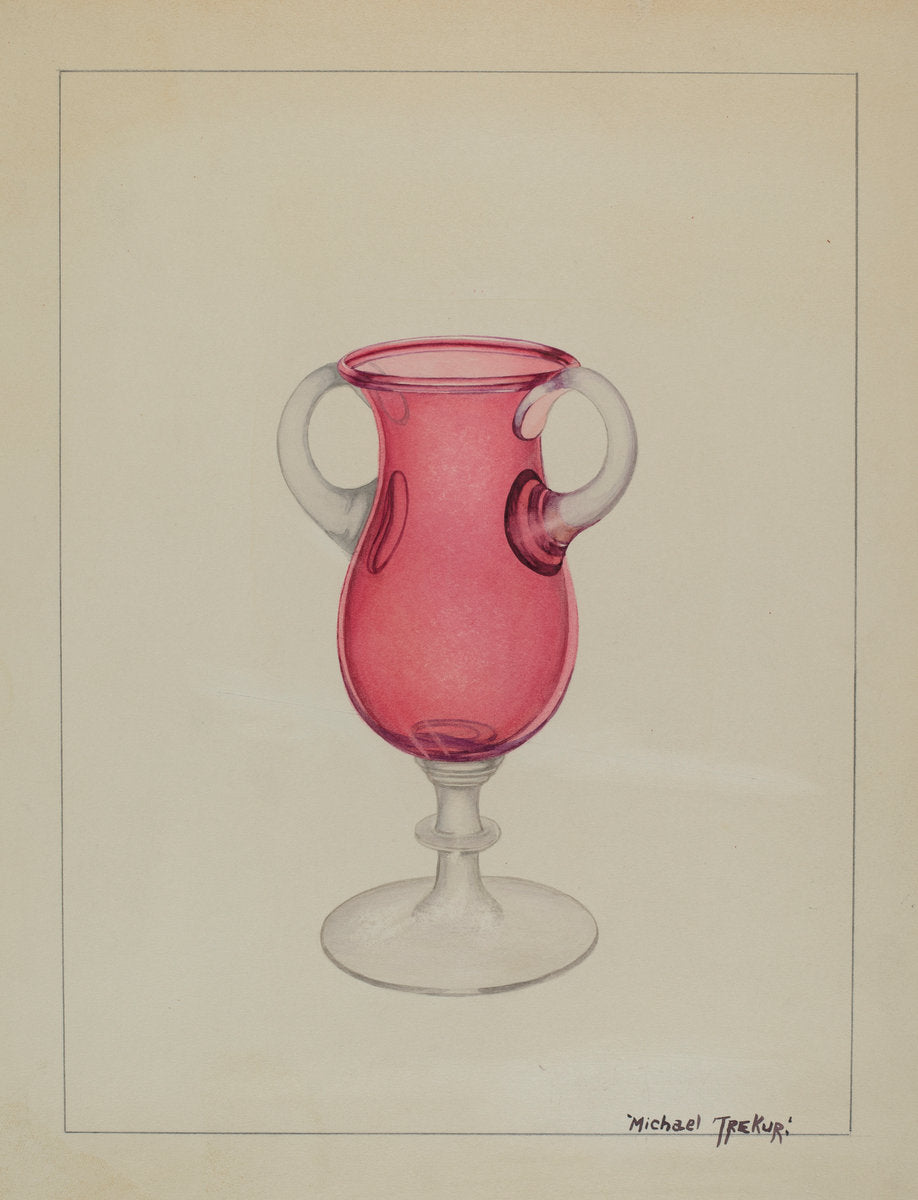 Vase by Michael Trekur (American, active c. 1935), 16X12"(A3)Poster Print