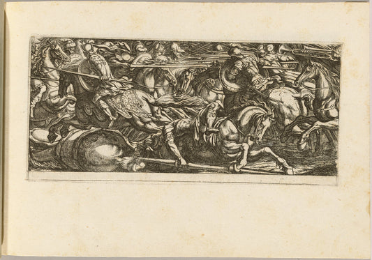 Cavalry Attack with Soldiers Fleeing by Antonio Tempesta (Florentine, 1555 - 1630), 16X12"(A3)Poster Print