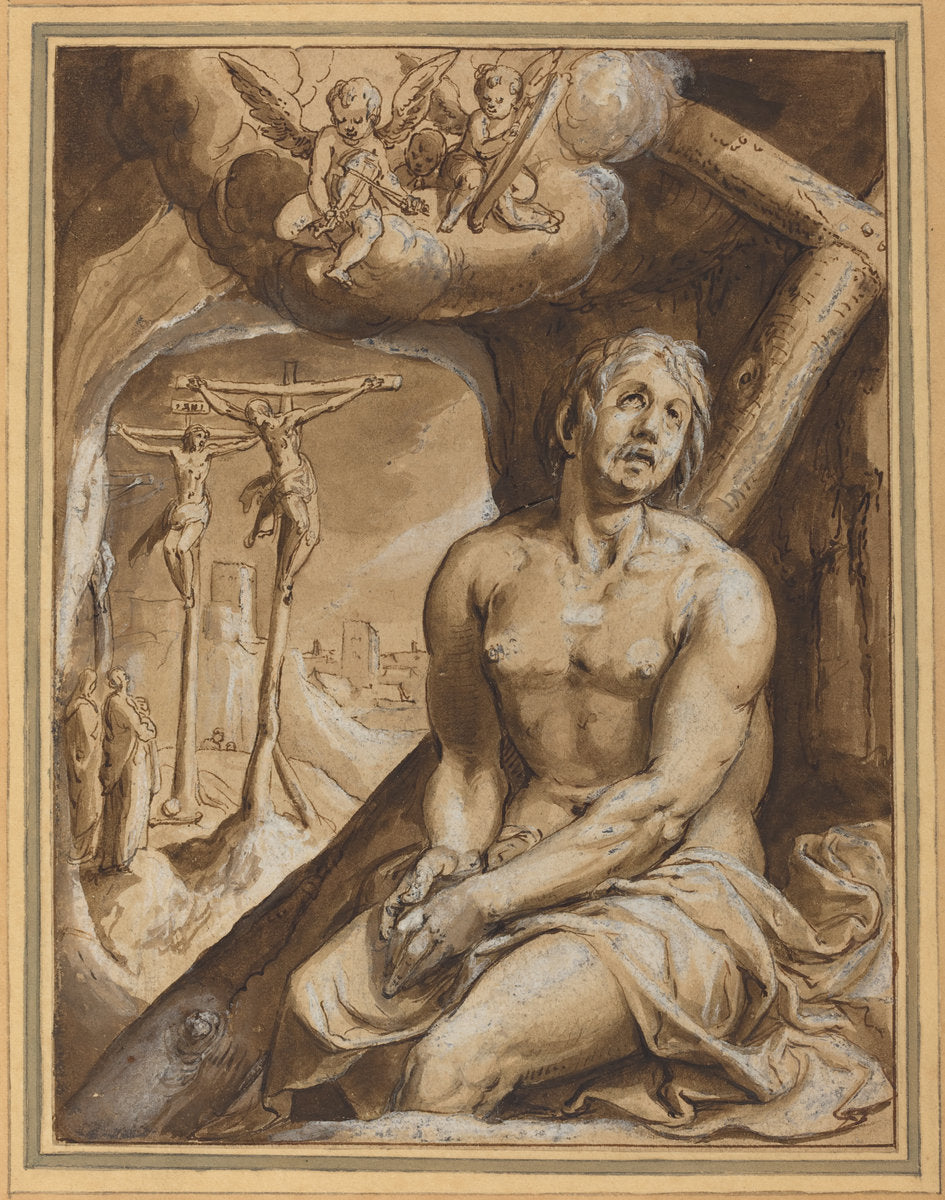The Good Thief by Karel van Mander I (Netherlandish, 1548 - 1606), 16X12"(A3)Poster Print