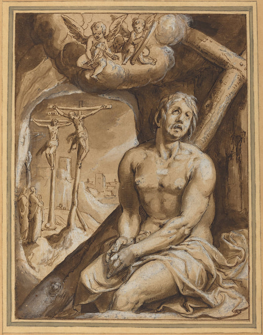 The Good Thief by Karel van Mander I (Netherlandish, 1548 - 1606), 16X12"(A3)Poster Print