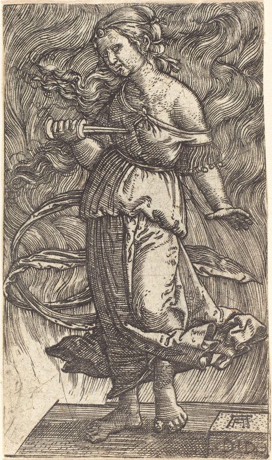 The Suicide of Dido by Albrecht Altdorfer (German, 1480 or before - 1538), 16X12"(A3)Poster Print
