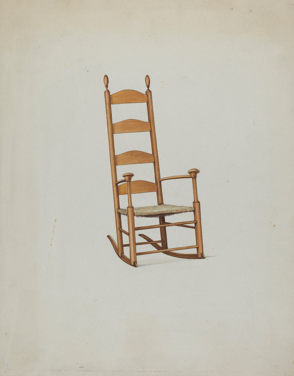 Shaker Mushroom Rocker by Ray Holden (American, active c. 1935), 16X12"(A3)Poster Print