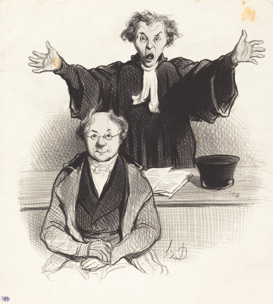 Une Demande en séparation by Honoré Daumier (French, 1808 - 1879), 16X12"(A3)Poster Print