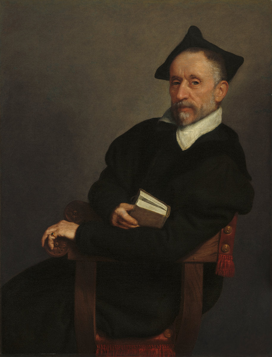 Titian's Schoolmaster by Giovanni Battista Moroni (Italian, c. 1525 - 1578), 16X12"(A3)Poster Print