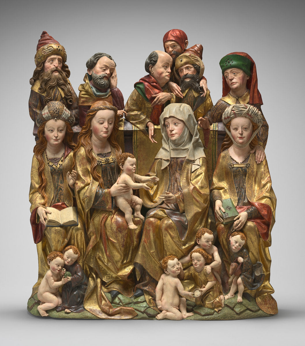 c. 1480/1490 by South German 15th Century (Swabian or Franconian) (The Holy Kinship), 16X12"(A3)Poster Print