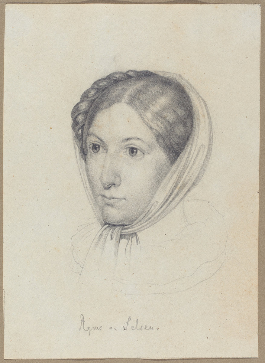 Agnes von Felsen by Wilhelm von Kügelgen (German, 1802 - 1867), 16X12"(A3)Poster Print