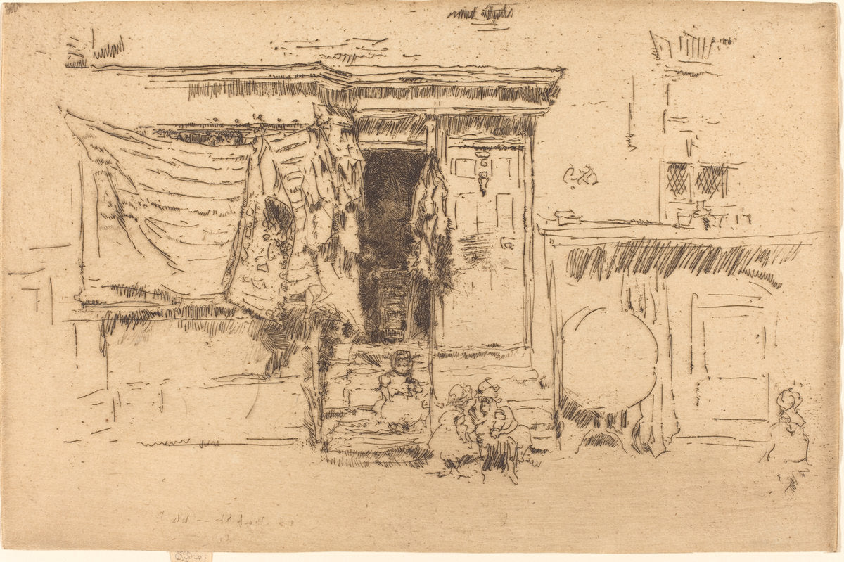 Rag-Shop, Milman's Row by James McNeill Whistler (American, 1834 - 1903), 16X12"(A3)Poster Print