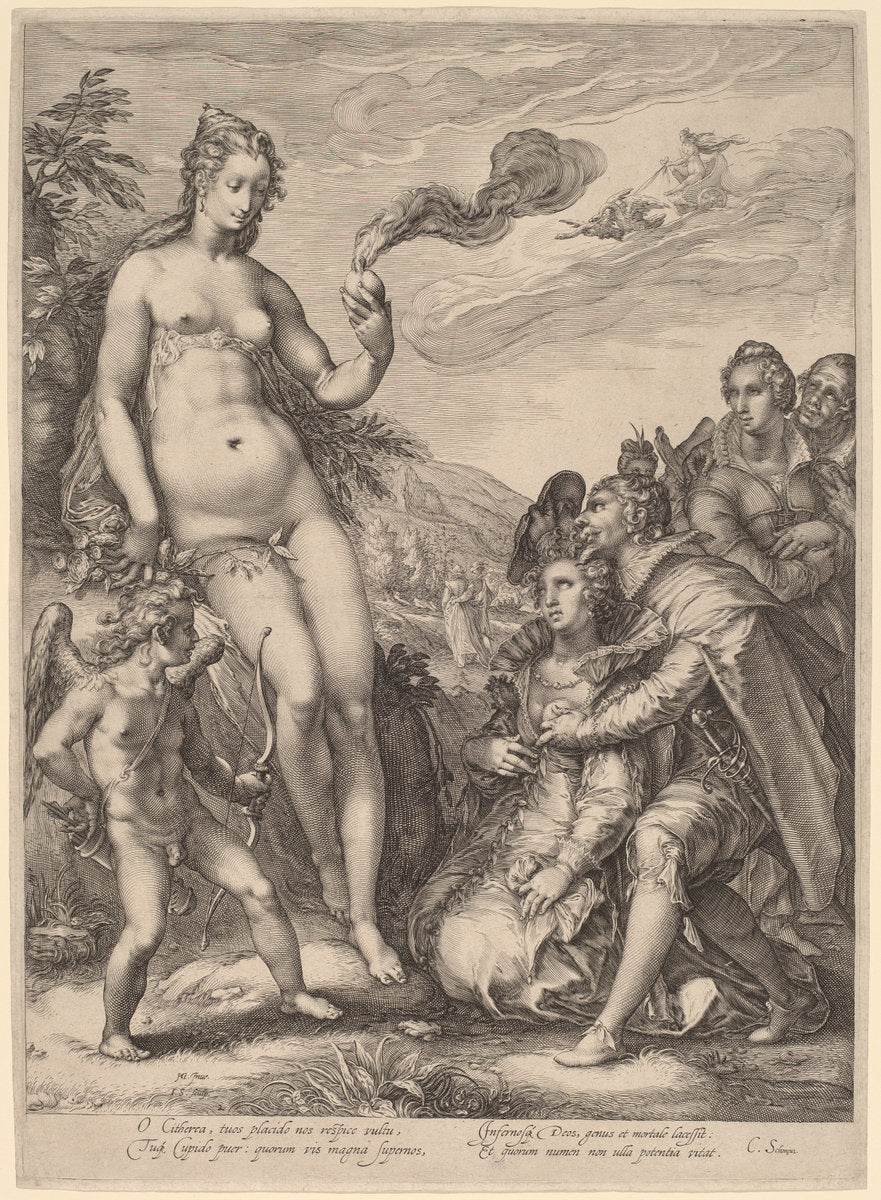The Cult of Venus by Jan Pietersz Saenredam, after Hendrik Goltzius (Dutch, 1565 - 1607), 16X12"(A3)Poster Print