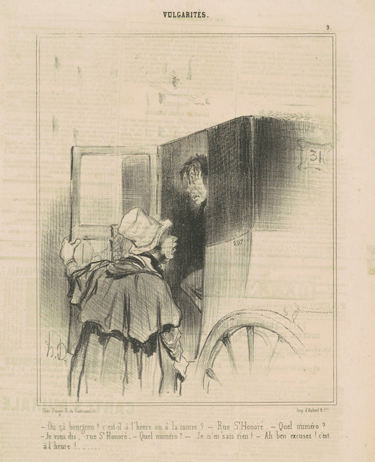 Ou ça bourgeois? C'est-il a l'heure ou ... by Honoré Daumier (French, 1808 - 1879), 16X12"(A3)Poster Print