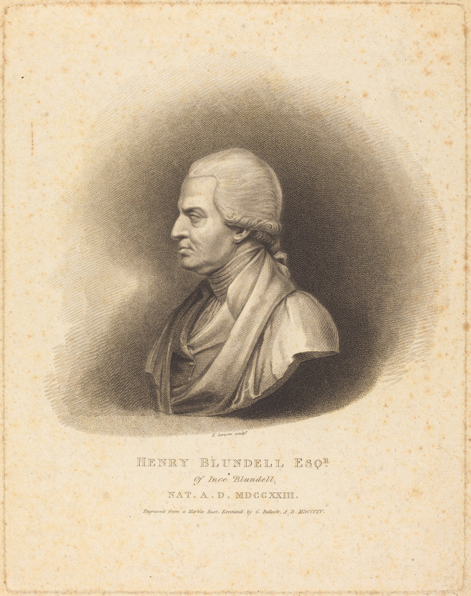 Henry Blundell by Edward Scriven after George Bullock (British, 1775 - 1841), 16X12"(A3)Poster Print