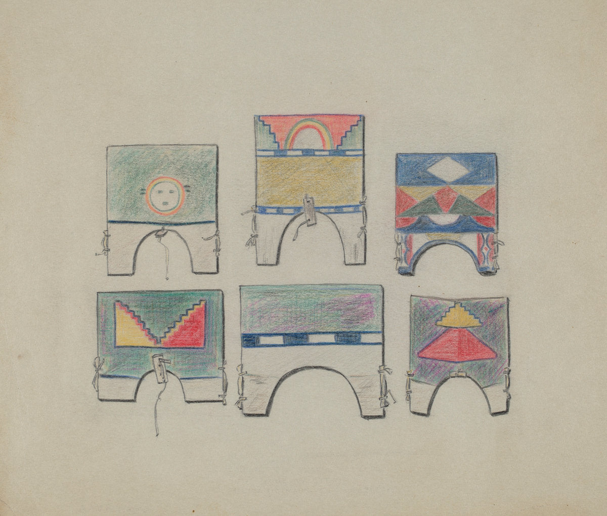 Head Pieces by Melita Hofmann (American, active c. 1935), 16X12"(A3)Poster Print