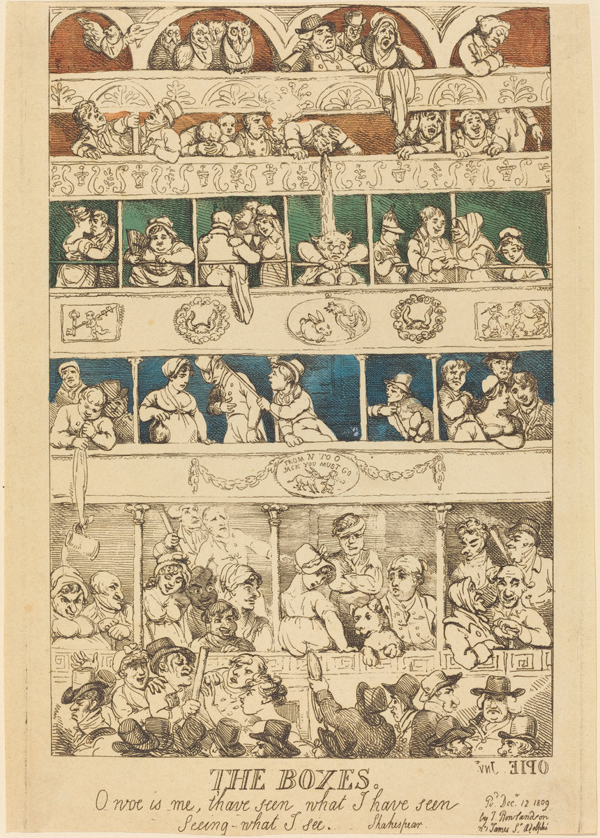 The Boxes by Thomas Rowlandson (British, 1756 - 1827), 16X12"(A3)Poster Print