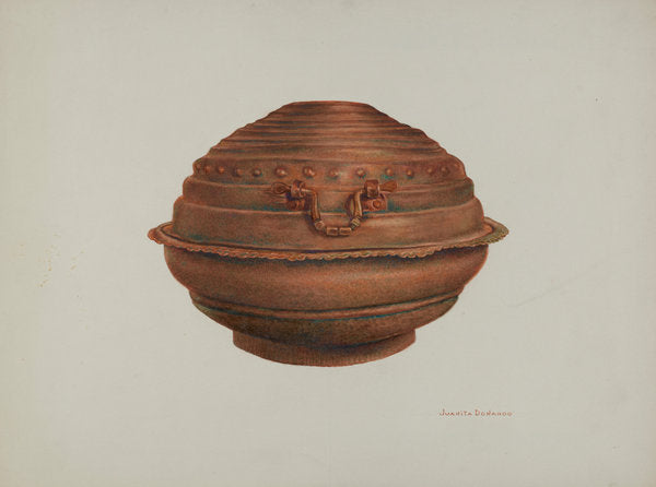 Copper Baptismal Font by Juanita Donahoo (American, active c. 1935), 16X12"(A3)Poster Print