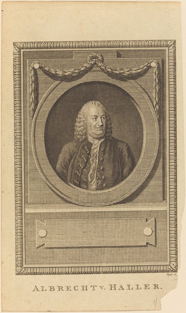 Albrecht V. Haller by Thomas Ryder (British, 1746 - 1810), 16X12"(A3)Poster Print