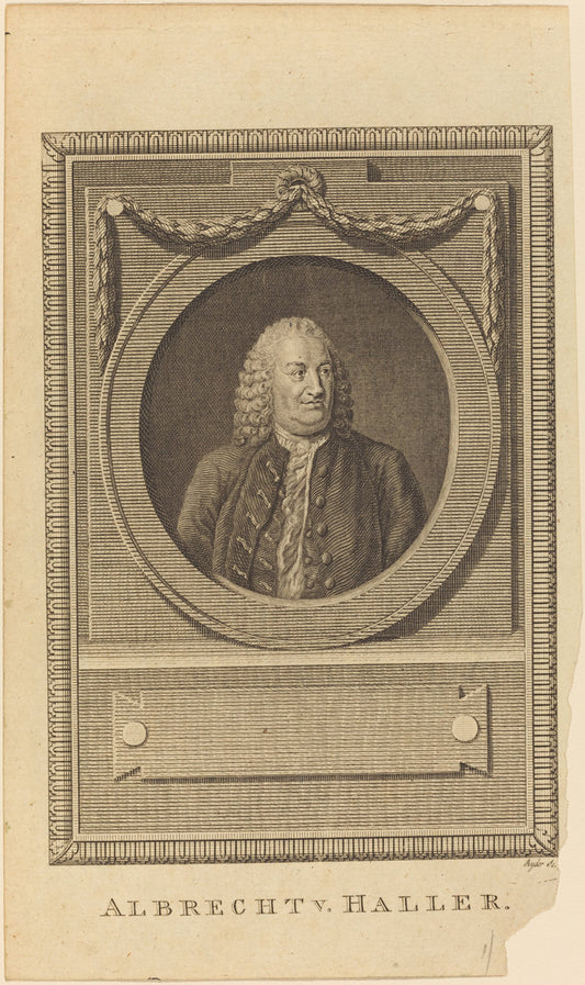 Albrecht V. Haller by Thomas Ryder (British, 1746 - 1810), 16X12"(A3)Poster Print