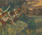 Four Dancers by Edgar Degas (French, 1834 - 1917), 16X12"(A3)Poster Print