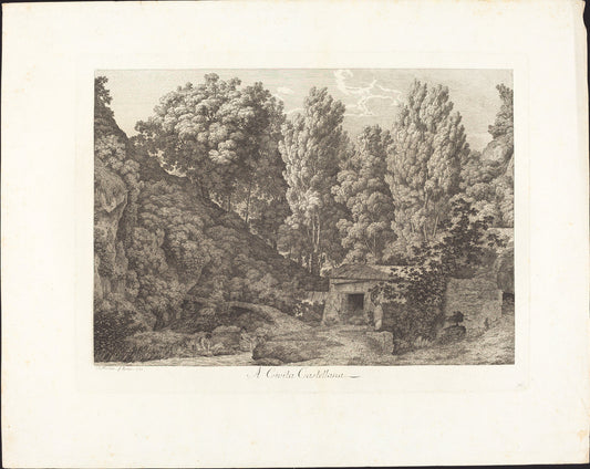 A Cività Castellana by Jacob Wilhelm Mechau (German, 1745 - 1808), 16X12"(A3)Poster Print