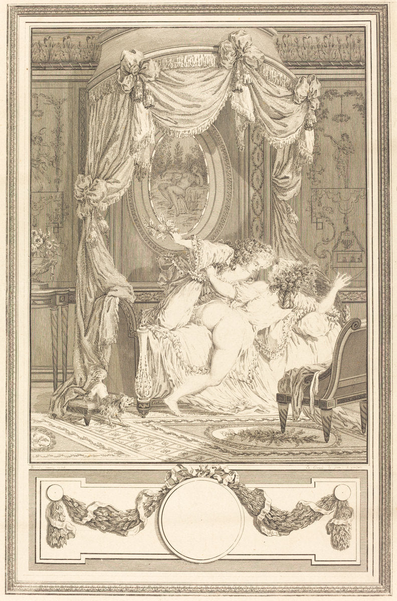 La raclee avec des roses (The Thrashing with Roses) by Antoine Cosme Giraud after Antoine Borel (French, 1760 - c. 1810), 16X12"(A3)Poster Print