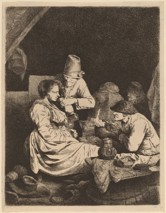 The Inn by Cornelis Bega (Dutch, 1631/1632 - 1664), 16X12"(A3)Poster Print
