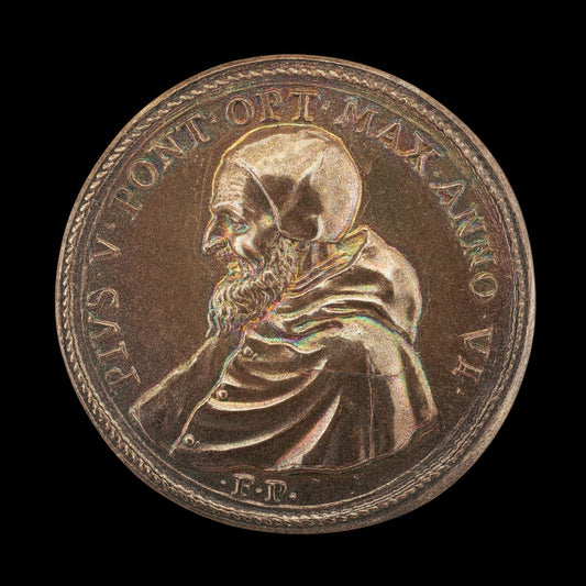 Pius V (Michele Ghislieri, 1504-1572), Pope 1566 [obverse] by Giovan Federico Bonzagni (Italian, after 1507 - 1588), 16X12"(A3)Poster Print